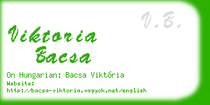 viktoria bacsa business card